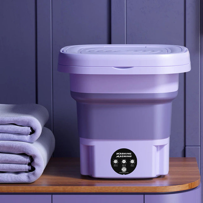 Draagbare Wasmachine Compact Groen Paars voor Kamperen Reizen Studentenkamers Klein Wasapparaat Camping | Sulvida