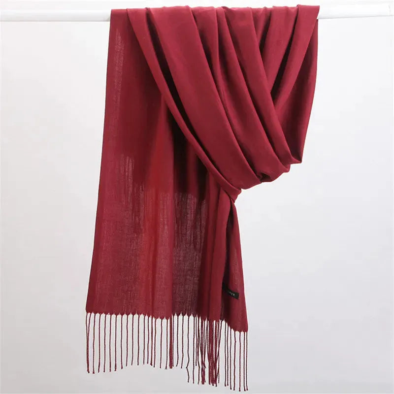 Kasjmieren Sjaal Effen Warm Winteraccessoire Dames Heren Zacht Luxe Herfst Winter Modieus Stijlvol Elegant | Sulvida