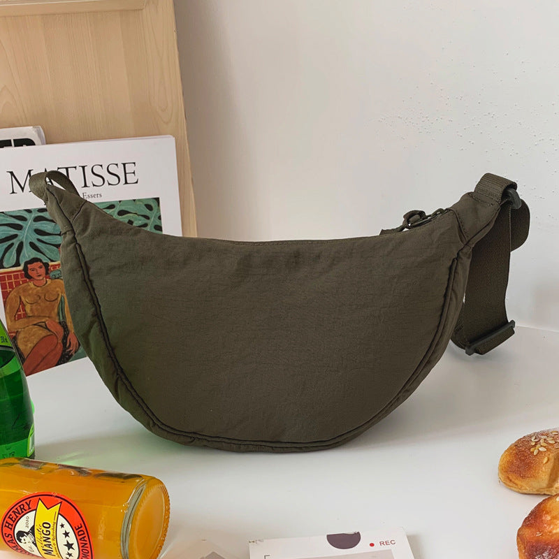 Halvemaanvormige Schoudertas Kunstleer Chic Design Dames Handtas Elegante Everyday Bag Vintage Stijl Mode | Sulvida