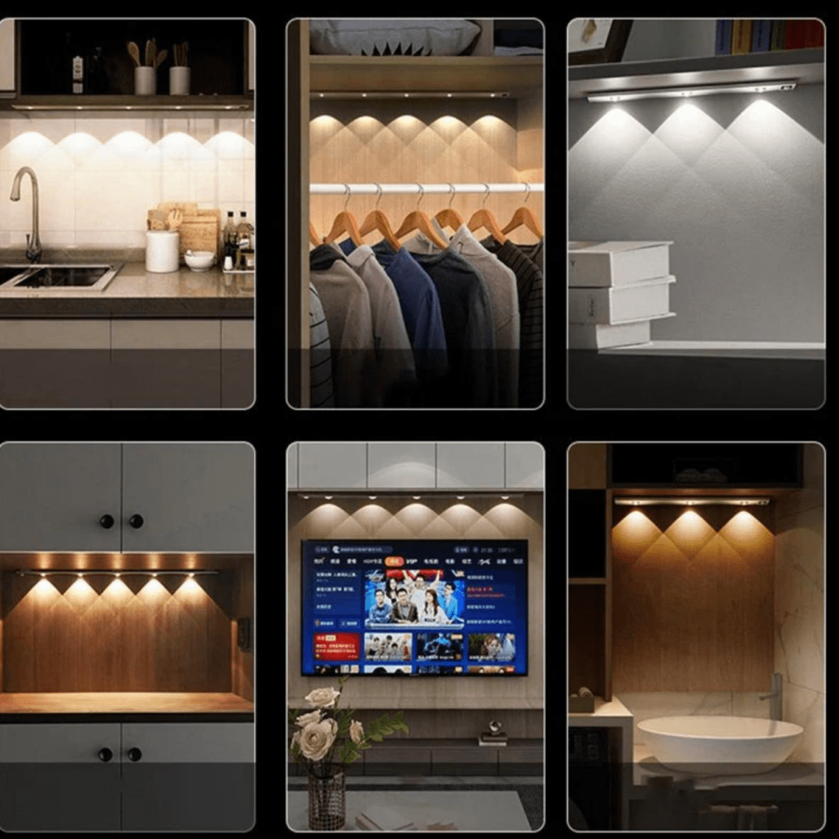 Draadloze LED-Lamp met Bewegingssensor 180° Magnetisch USB-Oplaadbaar voor Kast Gang Keuken Trap Slaapkamer | Sulvida