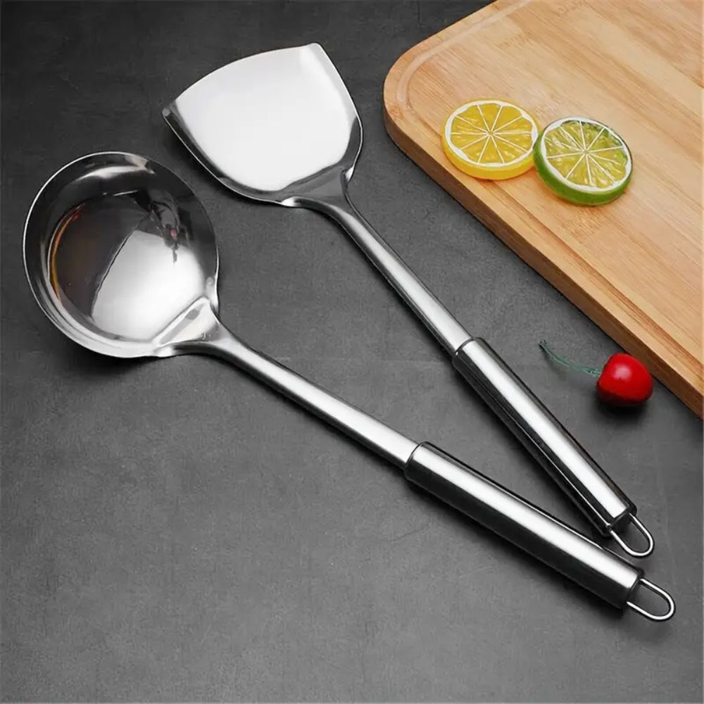 RVS Keukengerei Set 5-Delig met Ergonomische Handgrepen voor Professioneel Koken en Dagelijks Gebruik | Sulvida