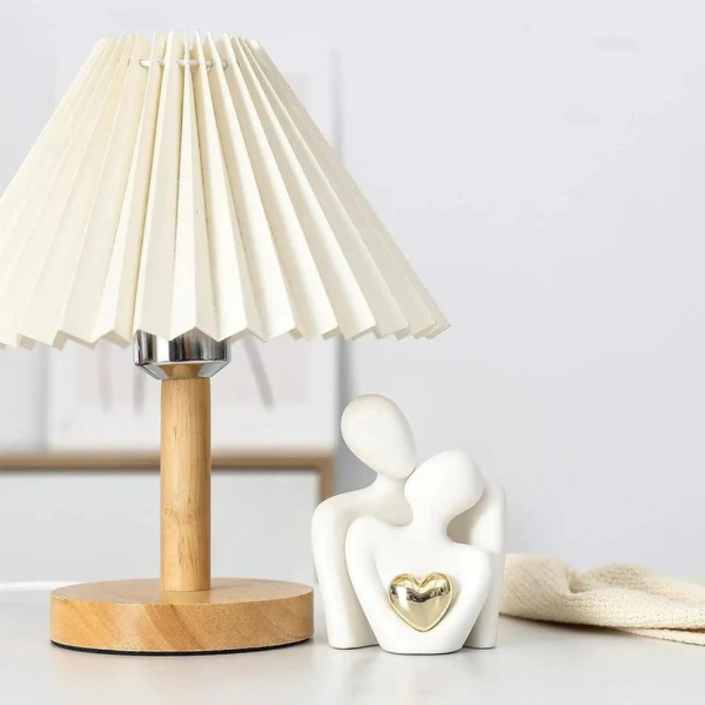 Abstract figuur minimalistische liefdesgeschenk hars woonkamerdecoratie met gouden hart interieur sculptuur | Sulvida