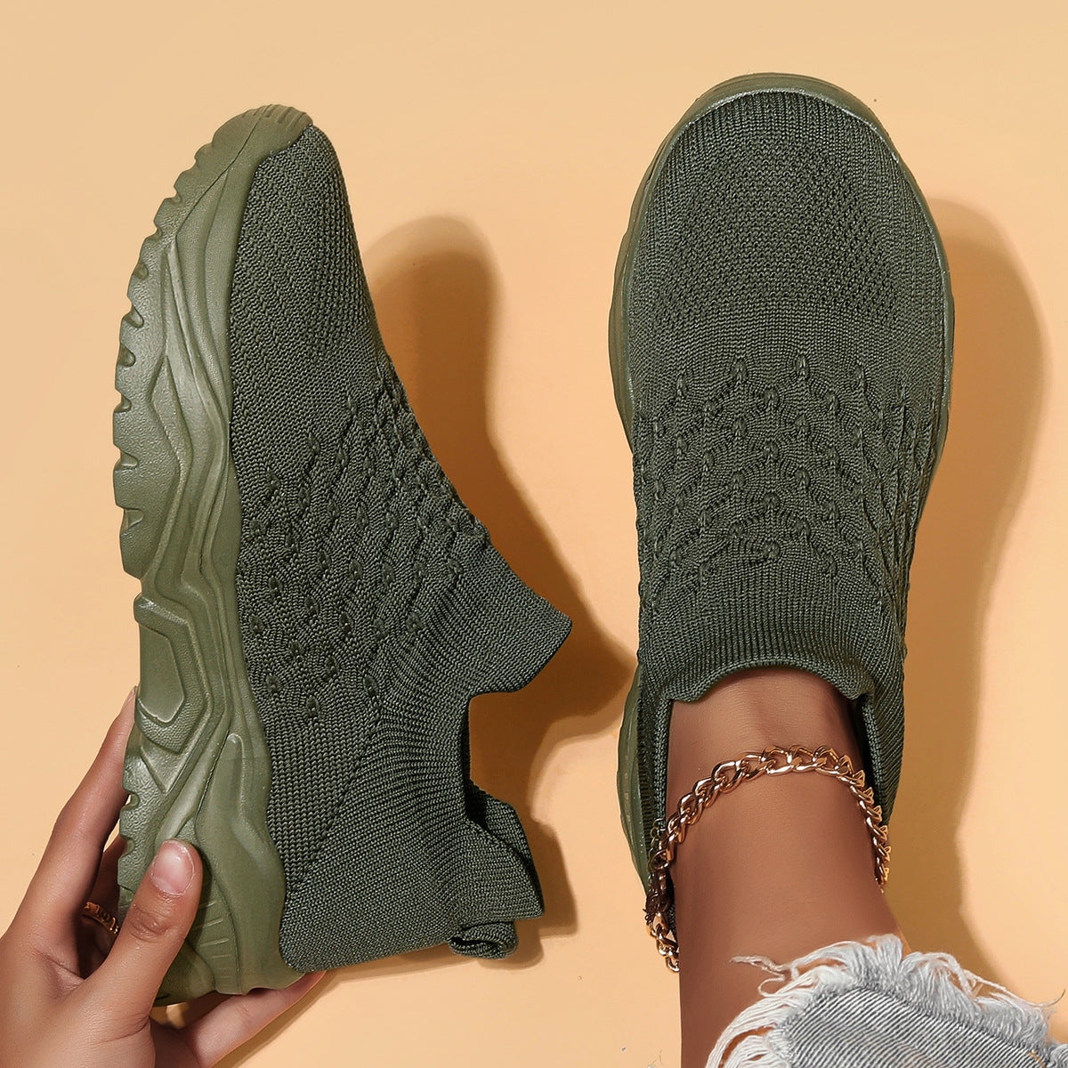 Orthopedische instapschoenen voor dames ademend flexibel comfortabel wandelen dagelijks gebruik loopschoenen | Sulvida