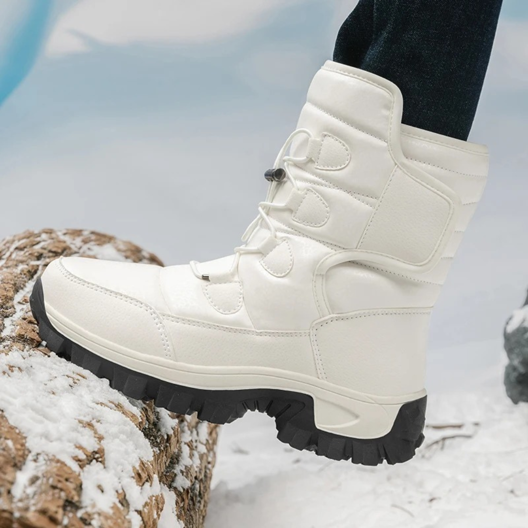 Dames Winterlaarzen Waterdicht Gevoerd Plateauzool Klittenband Warme Snowboots Antislip Comfort Dik Outdoor | Sulvida