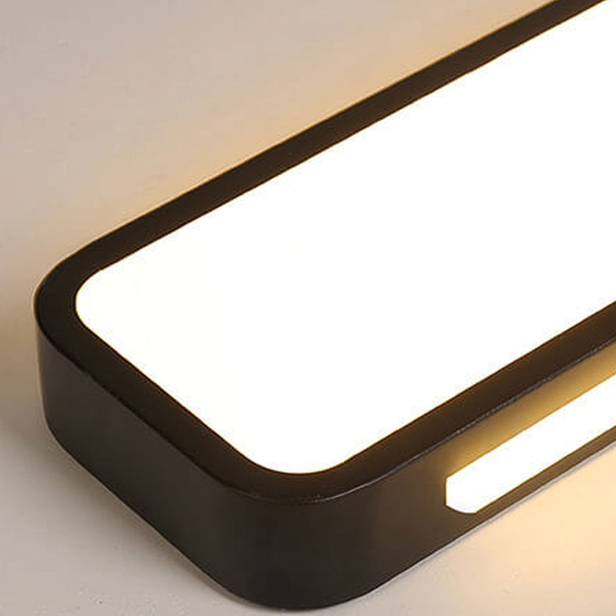Langwerpige LED-plafondlamp voor hal en woonkamer minimalistische stijl zwart wit moderne verlichting | Sulvida