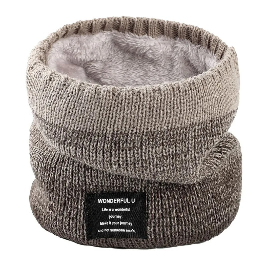Gebreide Sjaal met Zachte Fleece Voering – Warme Colsjaal voor Herfst & Winter – Extra Hals Bescherming | Sulvida