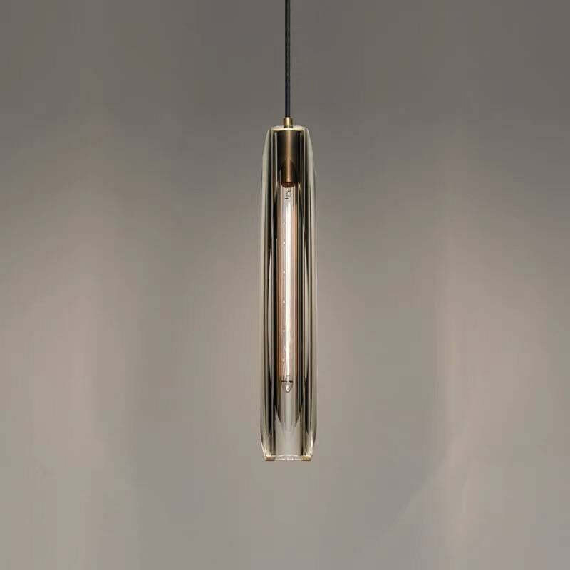 Hanglamp Glas & Messing Rookgrijs E14 Eetkamer Woonkamer Slaapkamer Modern Exclusief Elegante Verlichting | Sulvida