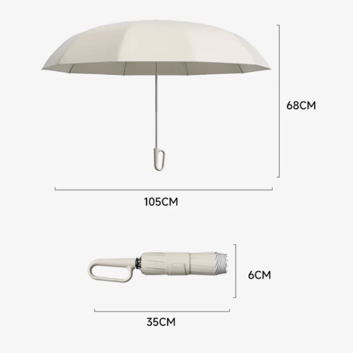 Reflecterende Paraplu Stormbestendig Windproof Compact Opvouwbaar Regenparaplu Zichtbaar in het Donker Veilig | Sulvida
