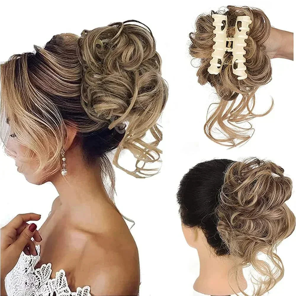 Clip-in Haarknot met Volume en Krullen voor Vol Effect – Instant Haarstuk 18 Kleuren | Sulvida