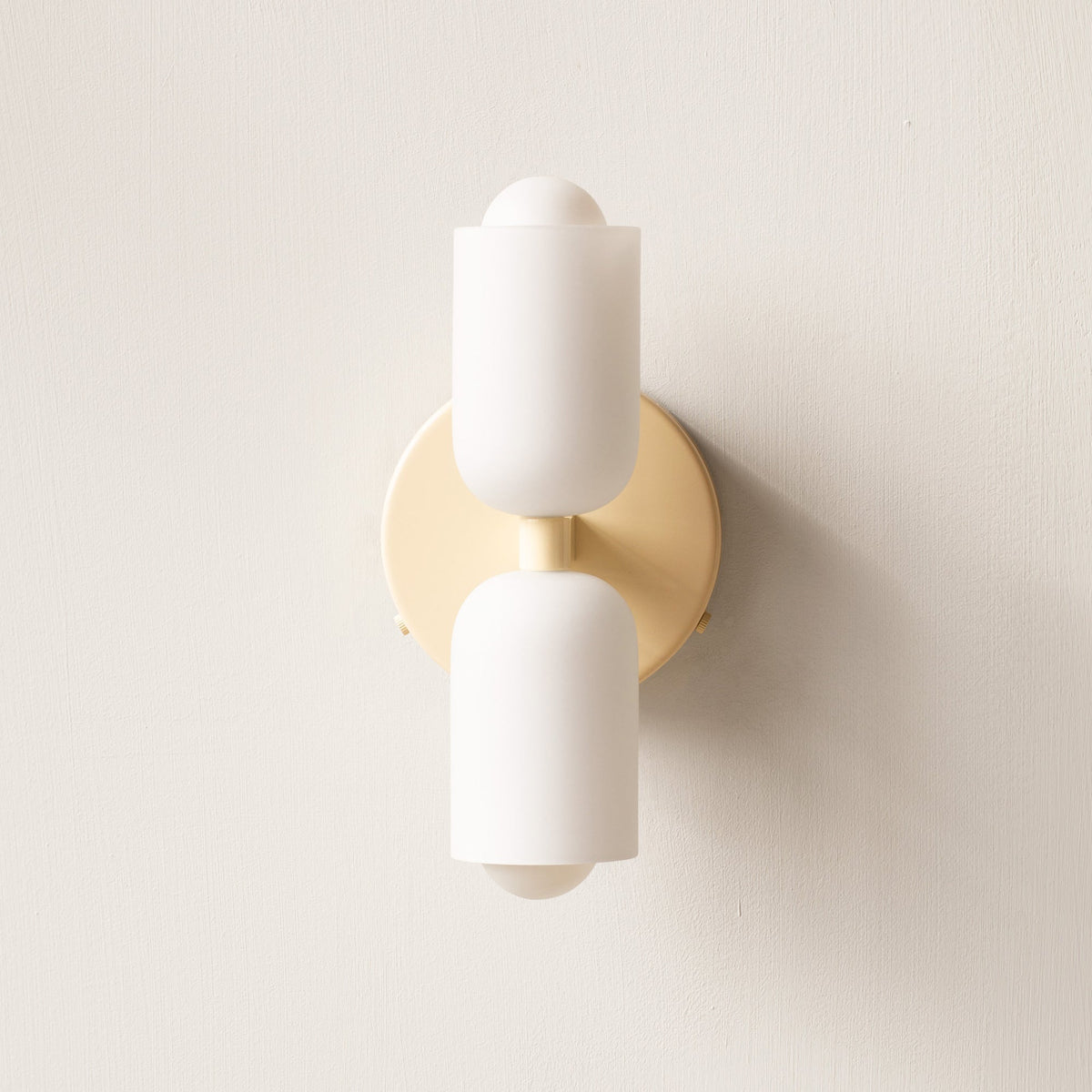 Acryl wandlamp bidirectioneel met warme gloed crème voor hal woonkamer slaapkamer E14 fitting modern design | Sulvida