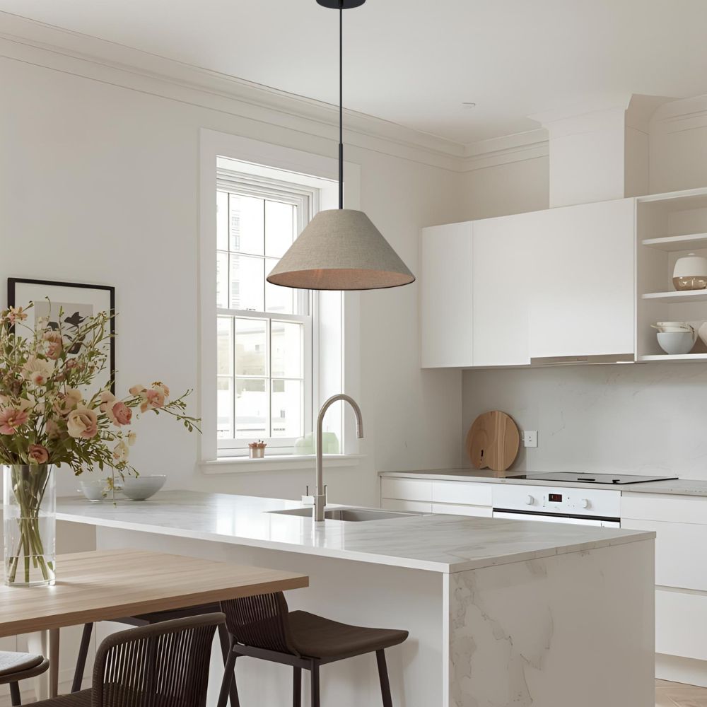 Glazen Hanglamp Kegelvorm voor Keuken Eetkamer Woonkamer Industriële Stijl Metalen Armatuur Designverlichting | Sulvida
