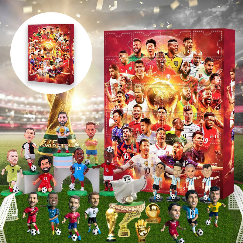 Calendrier de l’Avent de football 24 surprises Décompte de décembre Fêtes Cadeau pour enfants Collection de jouets | Sulvida
