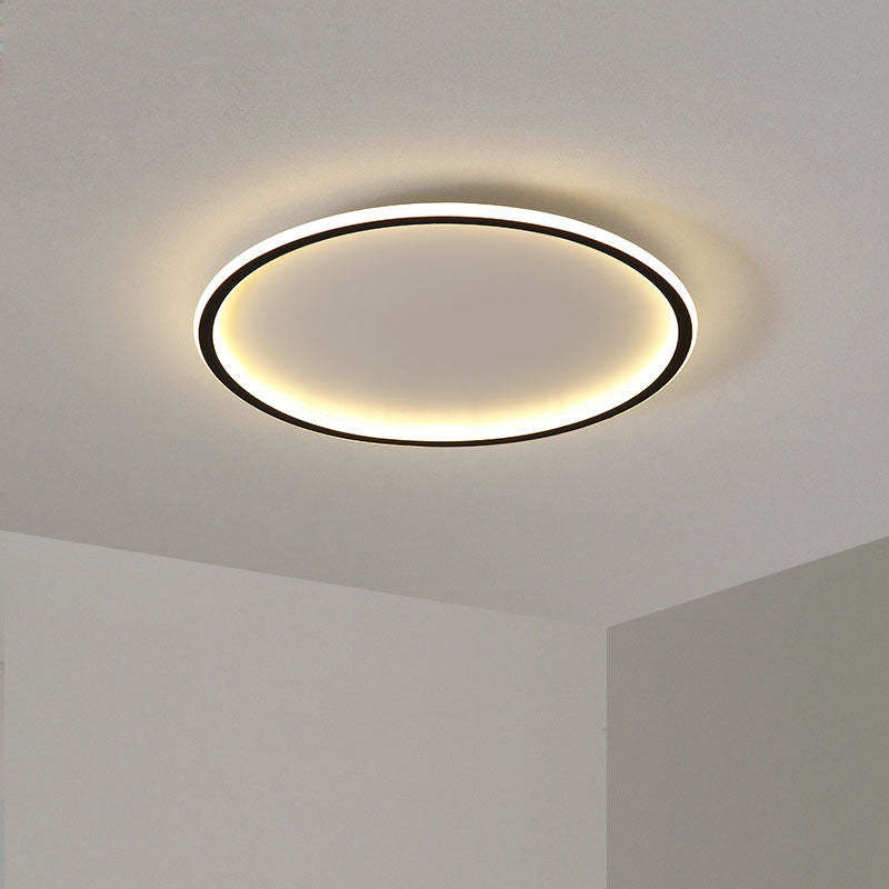 Ronde LED Plafondlamp Modern Dimbaar Zwart Wit Metaal Acryl Woonkamer Slaapkamer 30-50cm Plafondarmatuur | Sulvida