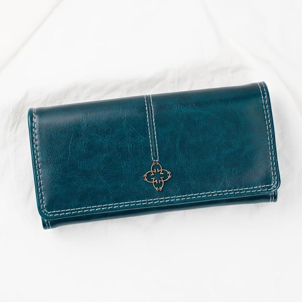 Compact Leren Dames Portemonnee Bifold Model met Kaartsleuven Pasjeshouder Munt & Briefgeldvak Dagelijks Gebruik | Sulvida