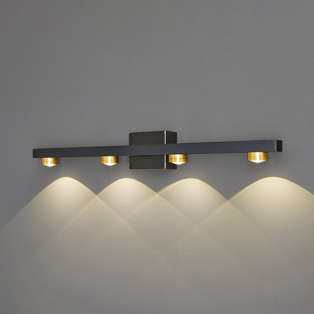 Moderne LED Wandlamp Metaal Spiegel Verlichting Zwart Goud Badkamer Slaapkamer Woonkamer 2-8 Lichtpunten | Sulvida