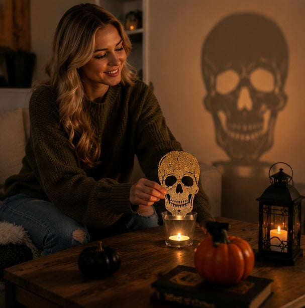 Kandelaar Metaal Zwart Sculptuur Halloween Decoratie Tafelkandelaar Sfeerlicht Woonkamer Sfeerverlichting | Sulvida