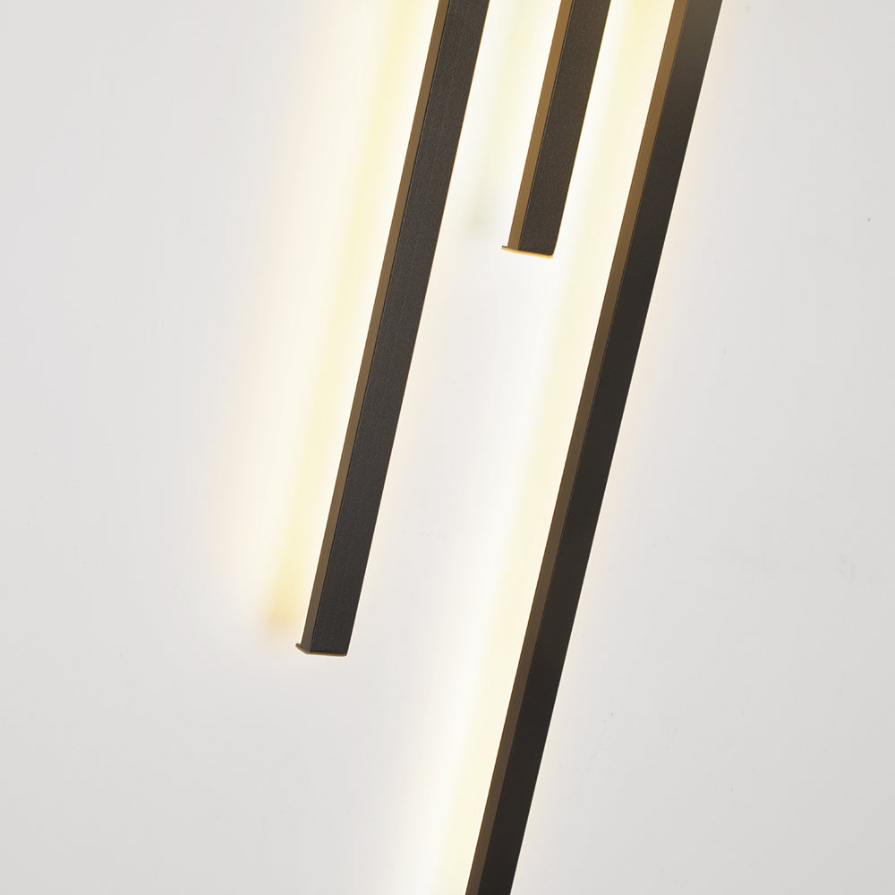 Moderne Lineaire Wandlamp Metaal Acryl Zwart Goud Slaapkamer Woonkamer Werkkamer LED Binnenverlichting | Sulvida