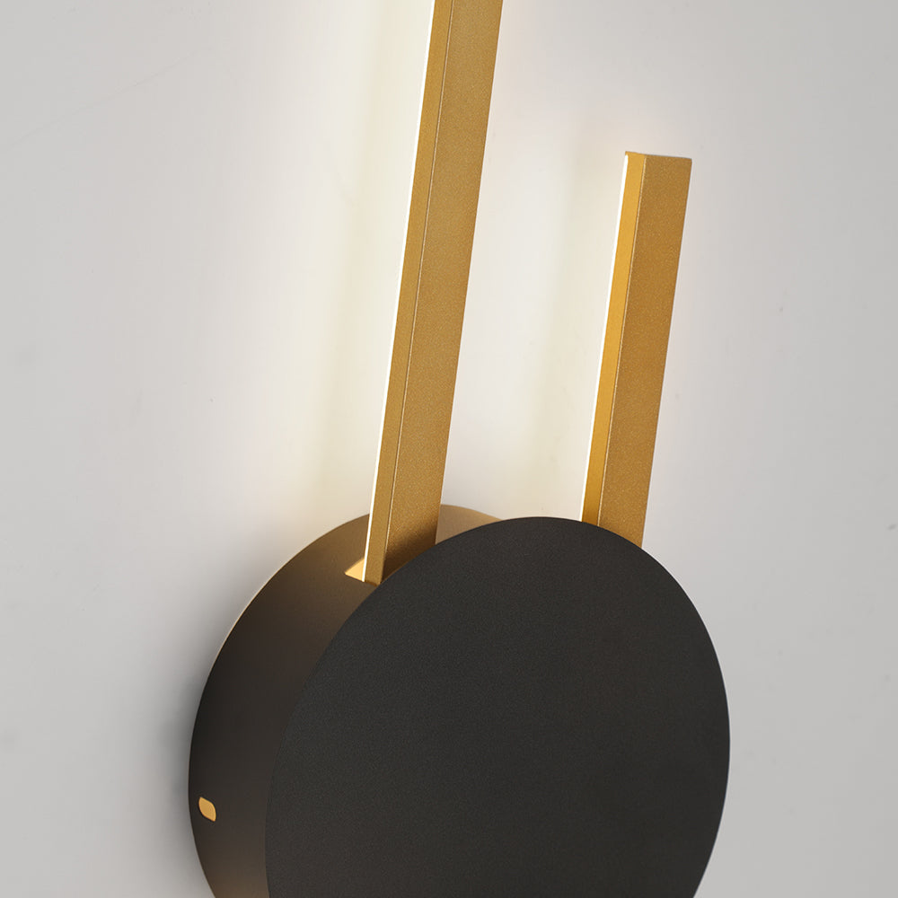 Moderne Lineaire Wandlamp Metaal Acryl Zwart Goud Slaapkamer Woonkamer Werkkamer LED Binnenverlichting | Sulvida