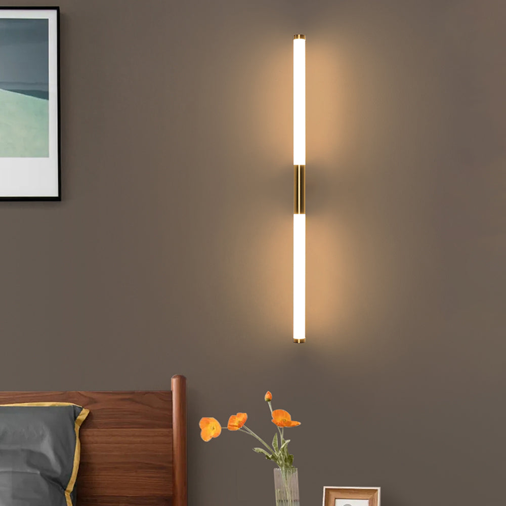 Lineaire Wandlamp met Spiegelfront voor Badkamer & Slaapkamer – Chique Metaal & PC Design LED Verlichting | Sulvida