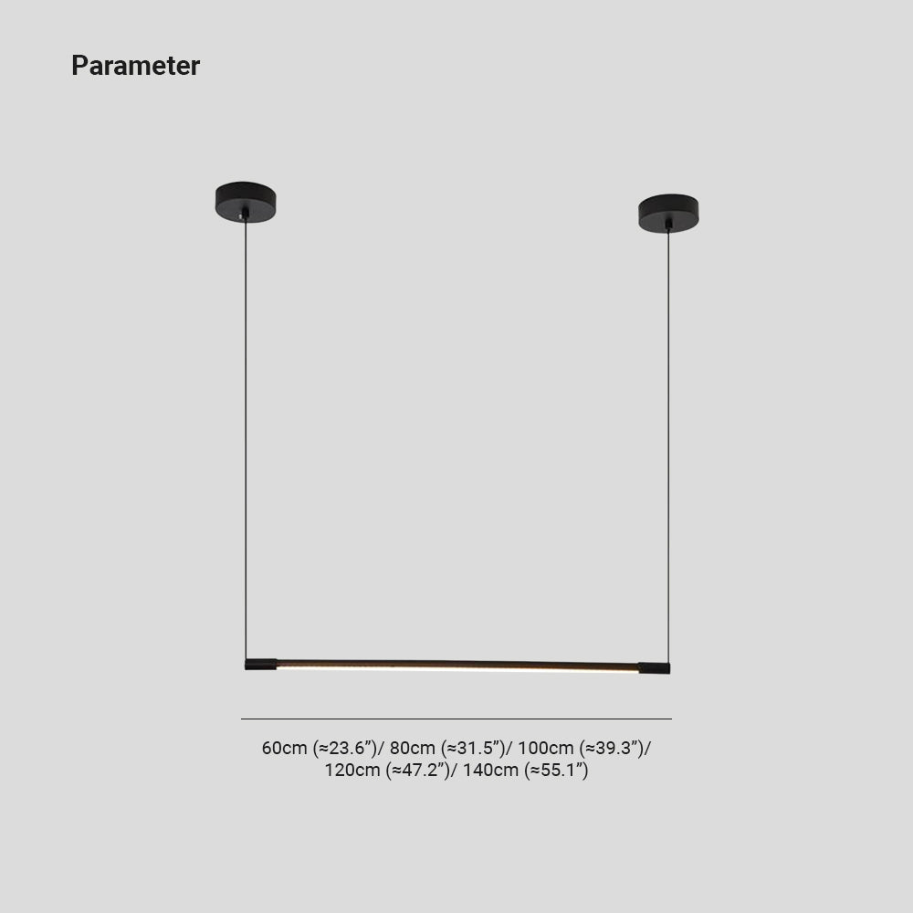 Lineaire Hanglamp Zwart Metaal Acryl LED voor Eetkamer Woonkamer Slaapkamer Dimbaar Modern Strak Design | Sulvida
