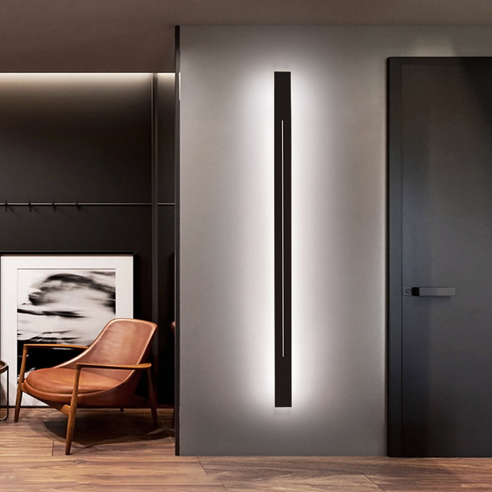 LED Wandlamp Modern Lineair Design Zwart Goud Acryl Metaal Slaapkamer Woonkamer Dimbaar 60-200cm Elegant | Sulvida