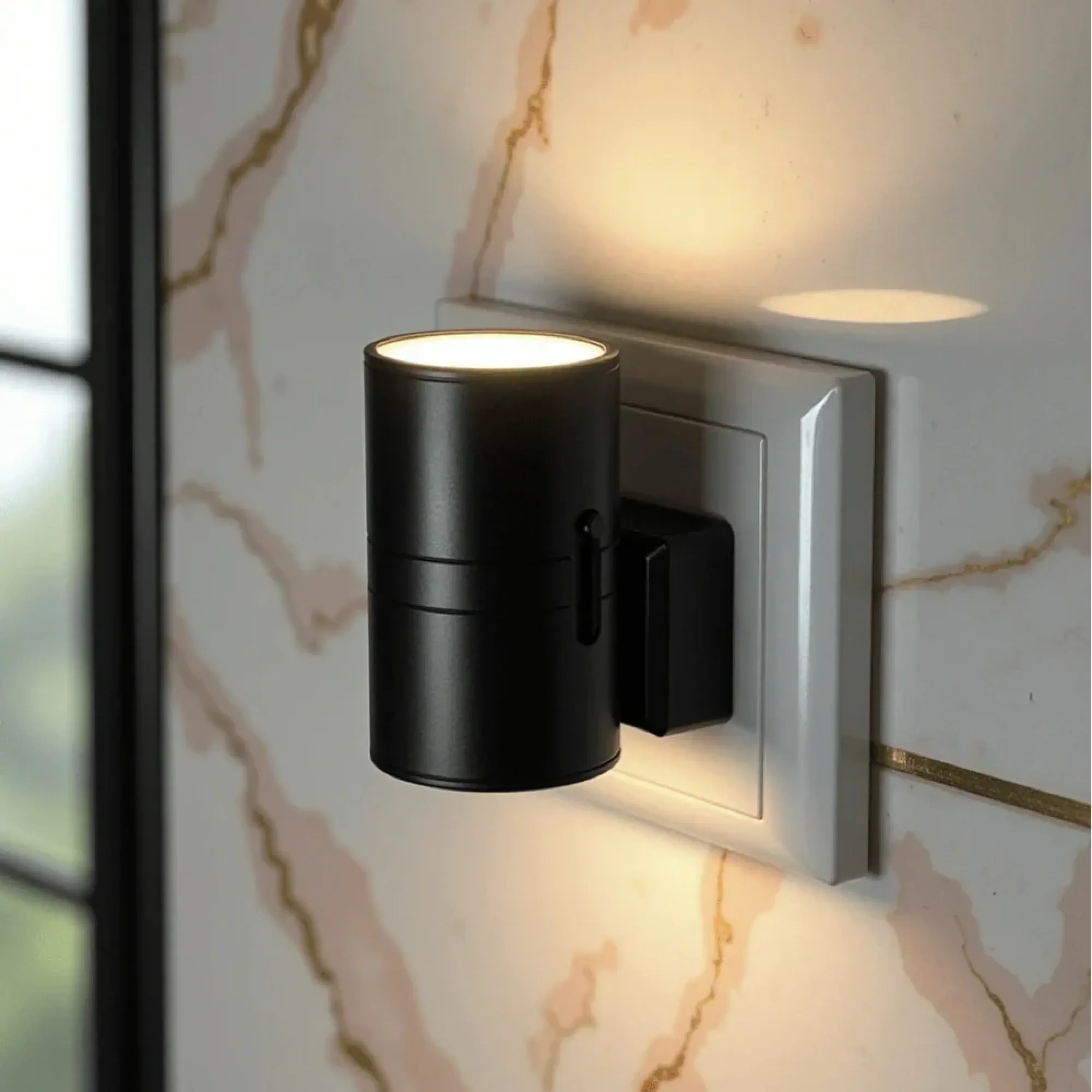 Dimbare Nachtlamp met Touch-Bediening Stekker LED voor Slaapkamer Hal Kinderkamer Nachtkastje Wandlamp met Lichtsensor Warm Wit Licht | Sulvida