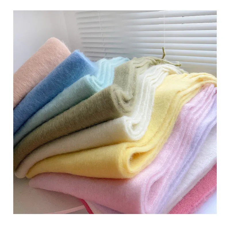 Écharpe de luxe en cachemire Elena – Accessoire d’hiver tendance, chaud et doux, 240cm, 10 couleurs, étole pour femme, automne et hiver | Sulvida