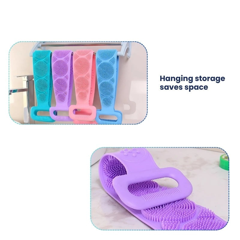 Siliconen Lichaamsborstel met Massagefunctie voor Bad en Douche Exfoliatie Scrubber Rugborstel 60 cm | Sulvida