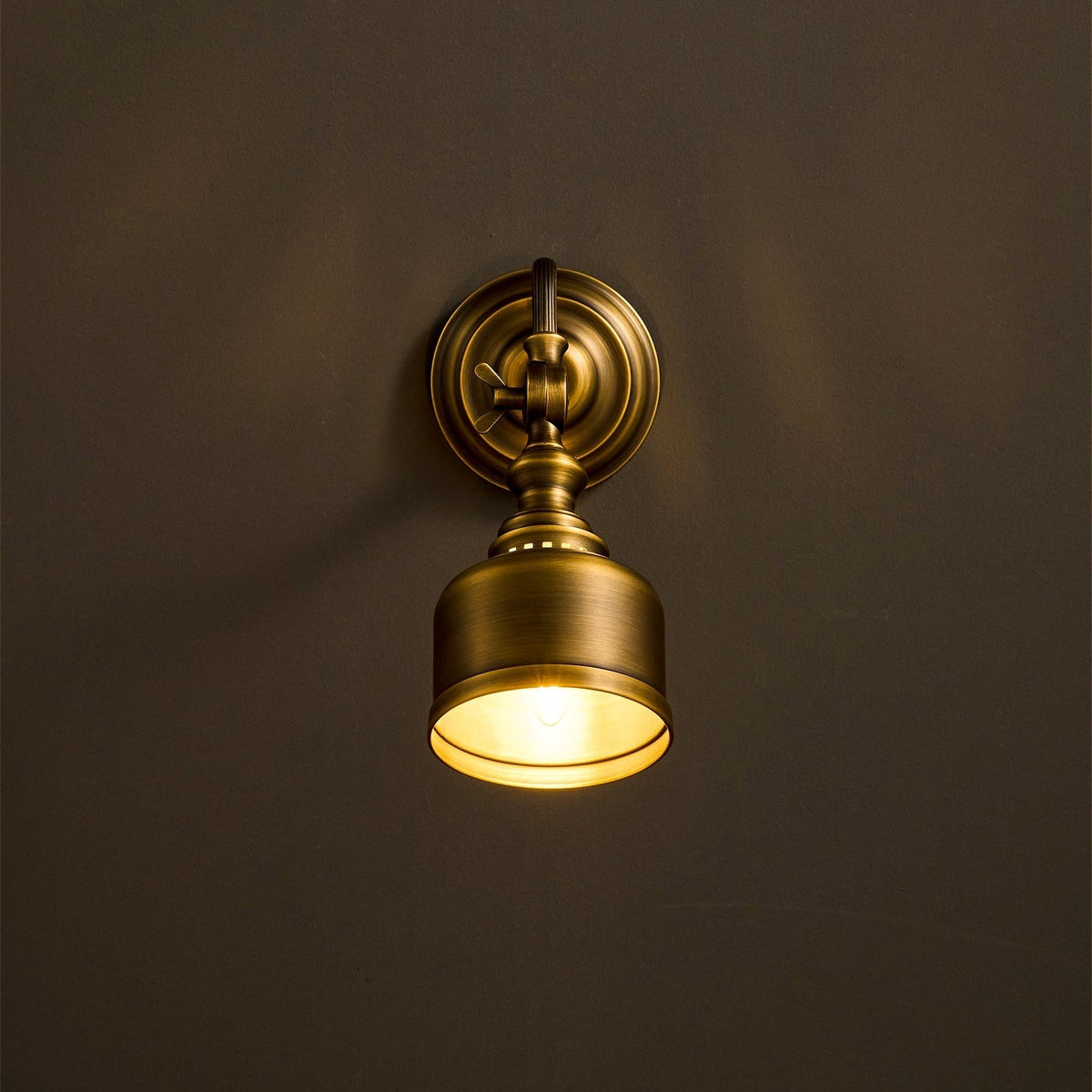 Wandlamp Zwanenhals Messing Leeslamp Verstelbaar met Vintage Patina voor Slaapkamer Nachtlamp Bedlamp Wand | Sulvida