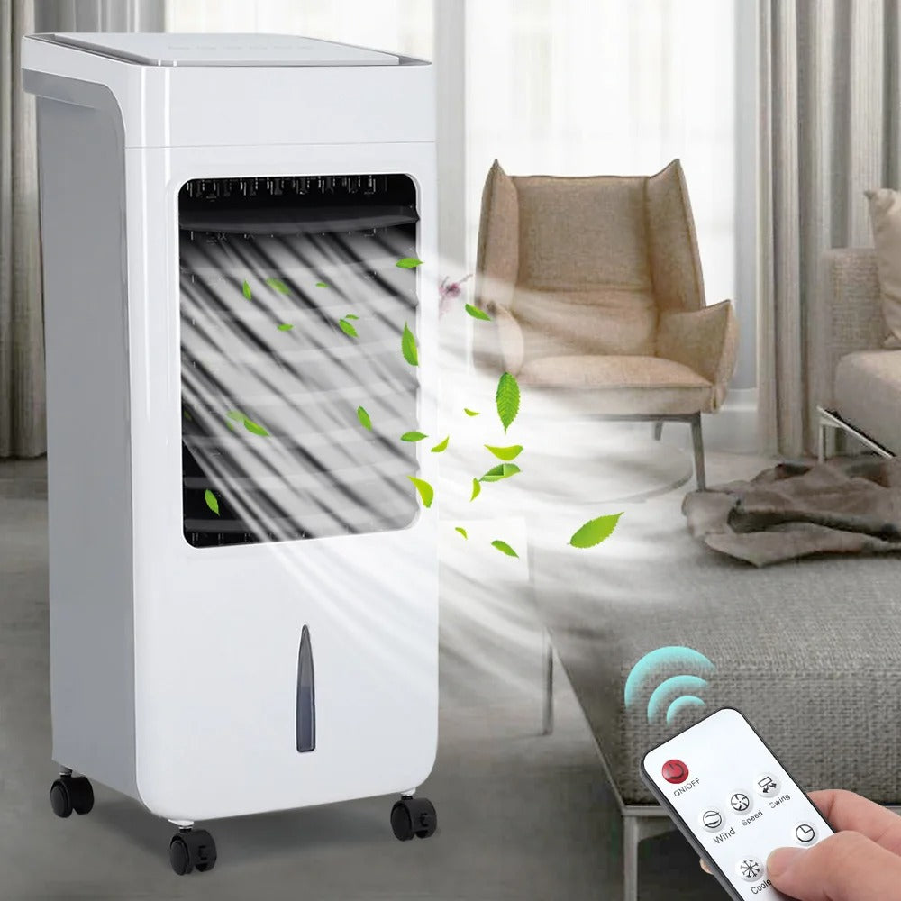 Mobiele Aircooler met Afstandsbediening 10L Watertank Verdampingskoeler voor Thuis Slaapkamer Kantoor 450m³/u | Sulvida