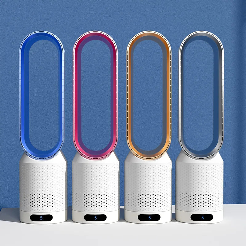 3-in-1 Luchtkoeler met Luchtreiniger 8 Standen 90° Oscillatie Bladeless Design Fluisterend Stil Afstandsbediening | Sulvida
