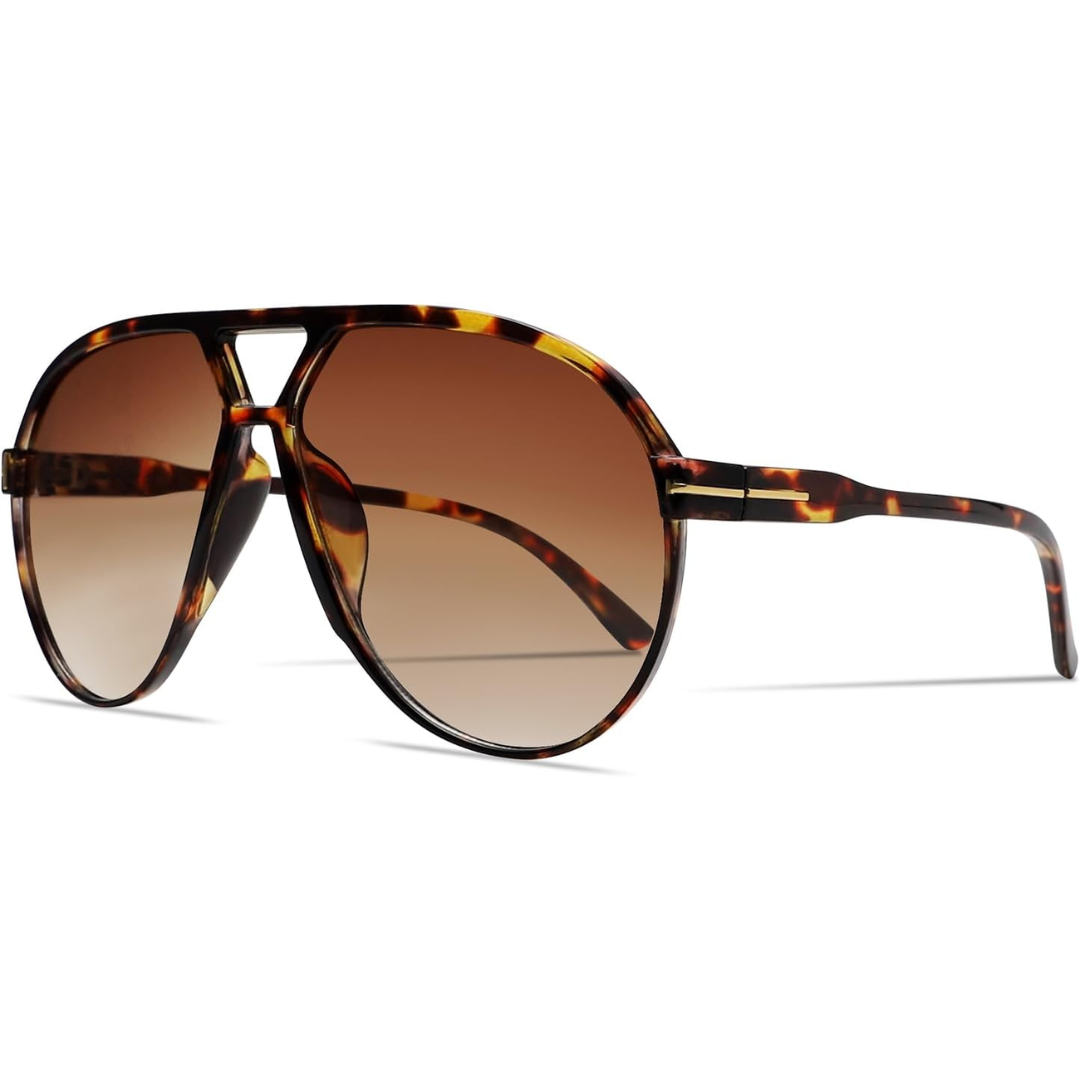 Pilotenbril Oversized Retro Vierkant Metalen Frame UV400 Bescherming Unisex Stijlvol Accessoire Zonnebril | Sulvida