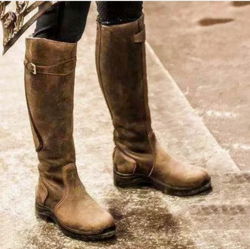 Waterdichte Leren Winterlaarzen voor Dames en Heren – Warme Gevoerde Wandelschoenen met Antislip Rubberzool en Orthopedische Steun | Sulvida