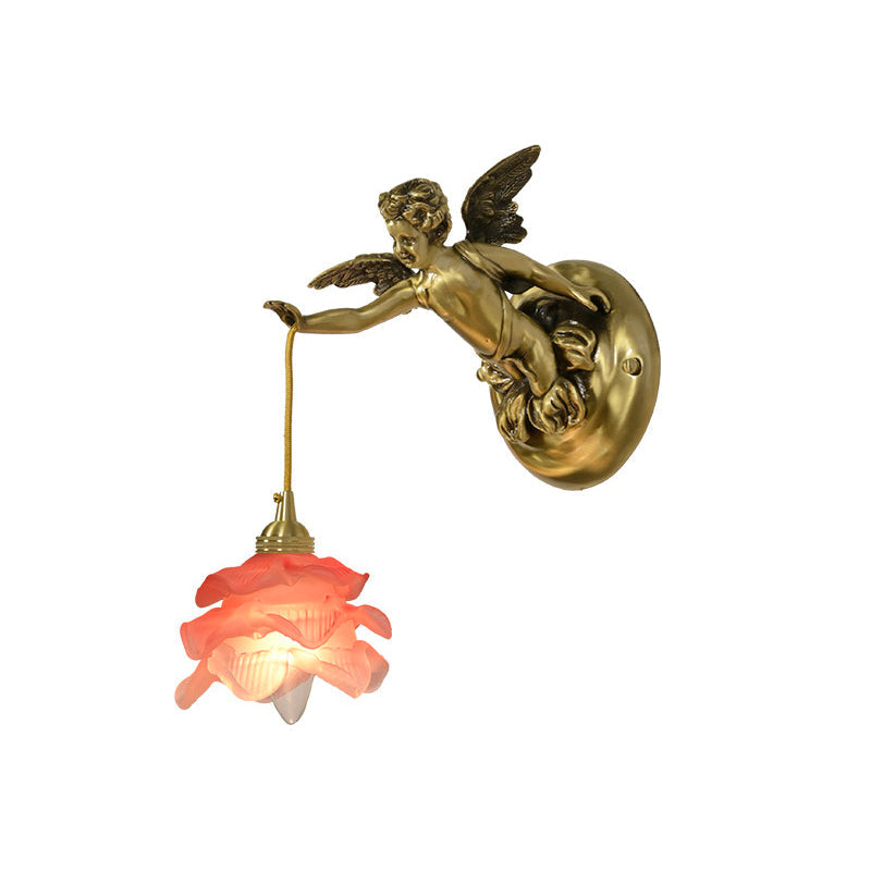 Glazen Engelvleugel Wandlamp Messing met Richting voor Woonkamer Slaapkamer Hal Decoratieve Verlichting | Sulvida