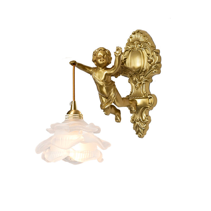 Glazen Engelvleugel Wandlamp Messing met Richting voor Woonkamer Slaapkamer Hal Decoratieve Verlichting | Sulvida