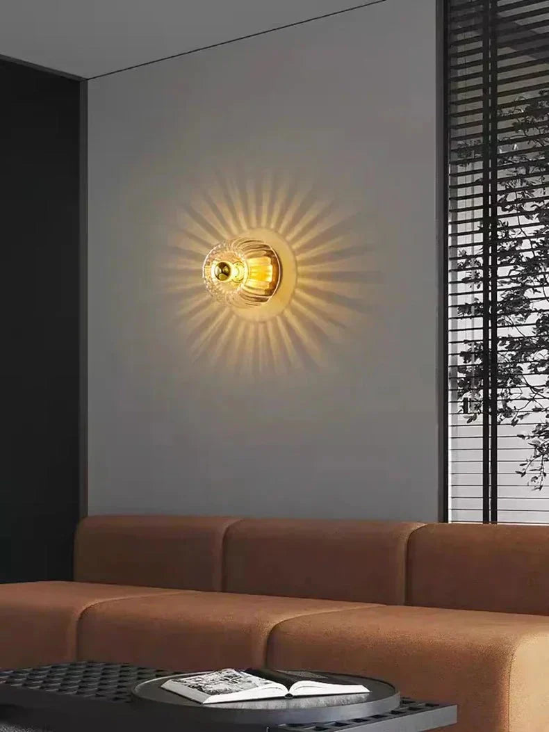 Wandlamp met glazen bol modern design verlichtingsarmatuur interieurverlichting woonkamer gang slaapkamer | Sulvida