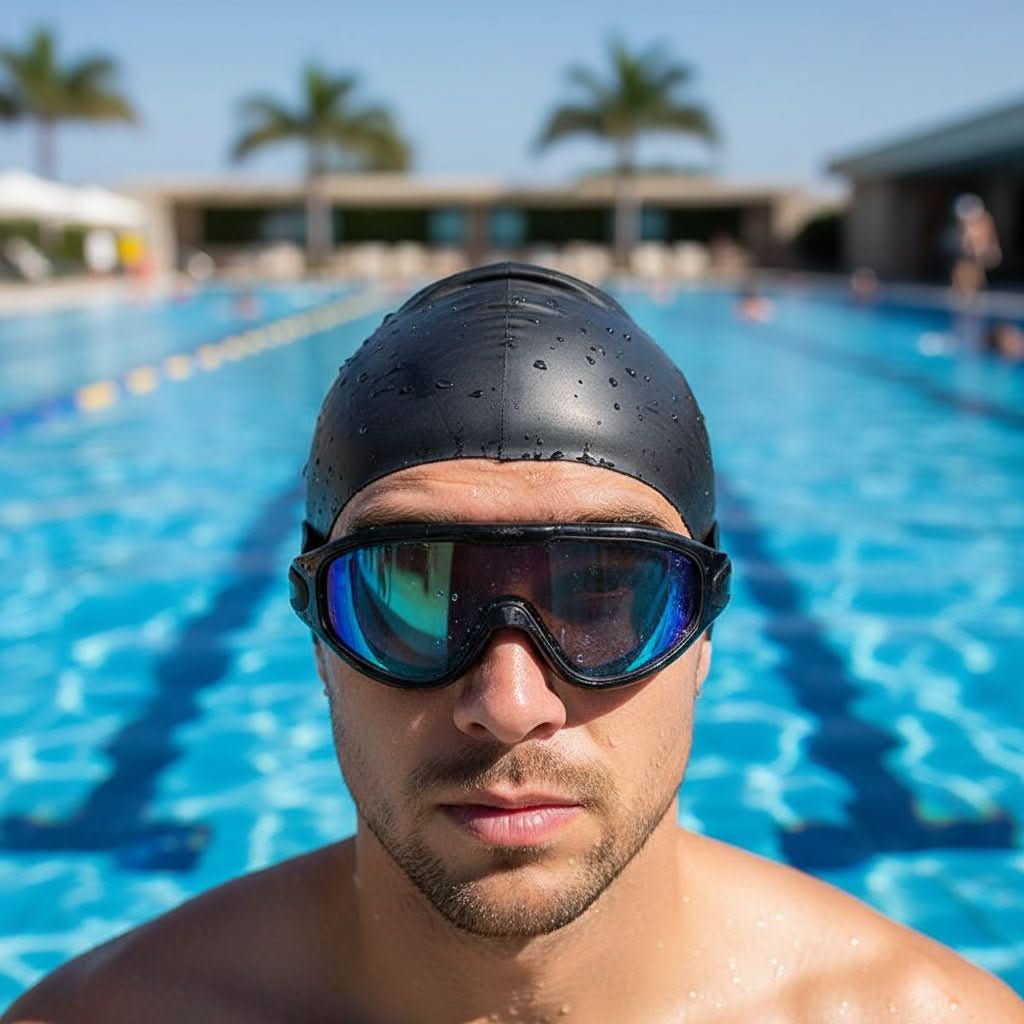 Lunettes de natation avec champ de vision à 180°, verres antibuée, conception ergonomique, sangle réglable, joint confortable | Sulvida