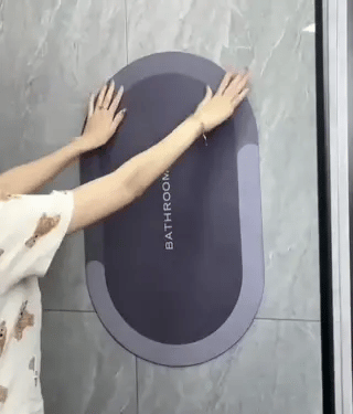 Antislip badmat met sneldrogende toplaag vierkant ovaal halfrond voor douche bad natte vloeren en badkamer | Sulvida