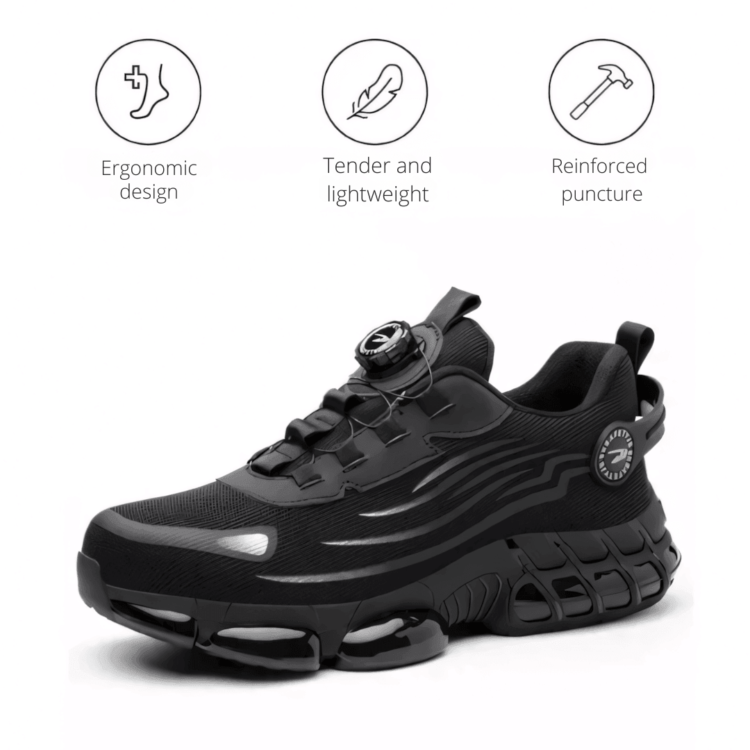 Professionele Werkschoenen met Orthopedische Ondersteuning en Antislipzool – Veiligheidsschoenen voor Mannen en Vrouwen – Comfortabele Werkschoenen met Brede Teenbox en Memory Foam voor Lange Werkdagen | Sulvida