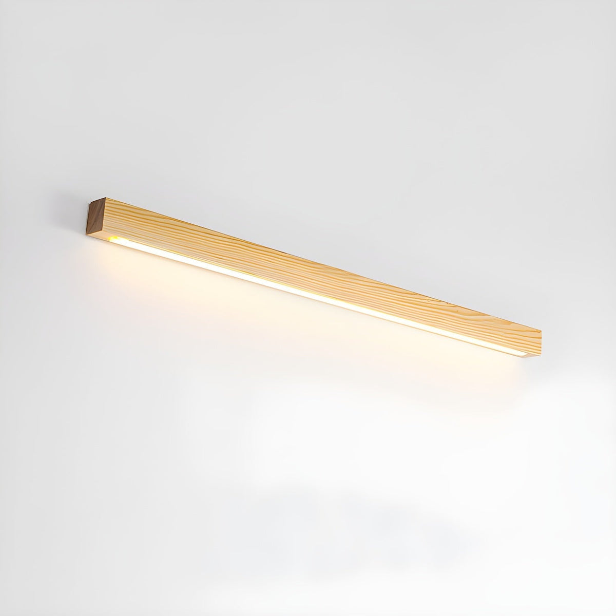 Lineaire Houten Wandlamp LED Minimalistisch 60-120cm Dennenhout Modern Sfeerlicht Woonkamer Slaapkamer | Sulvida