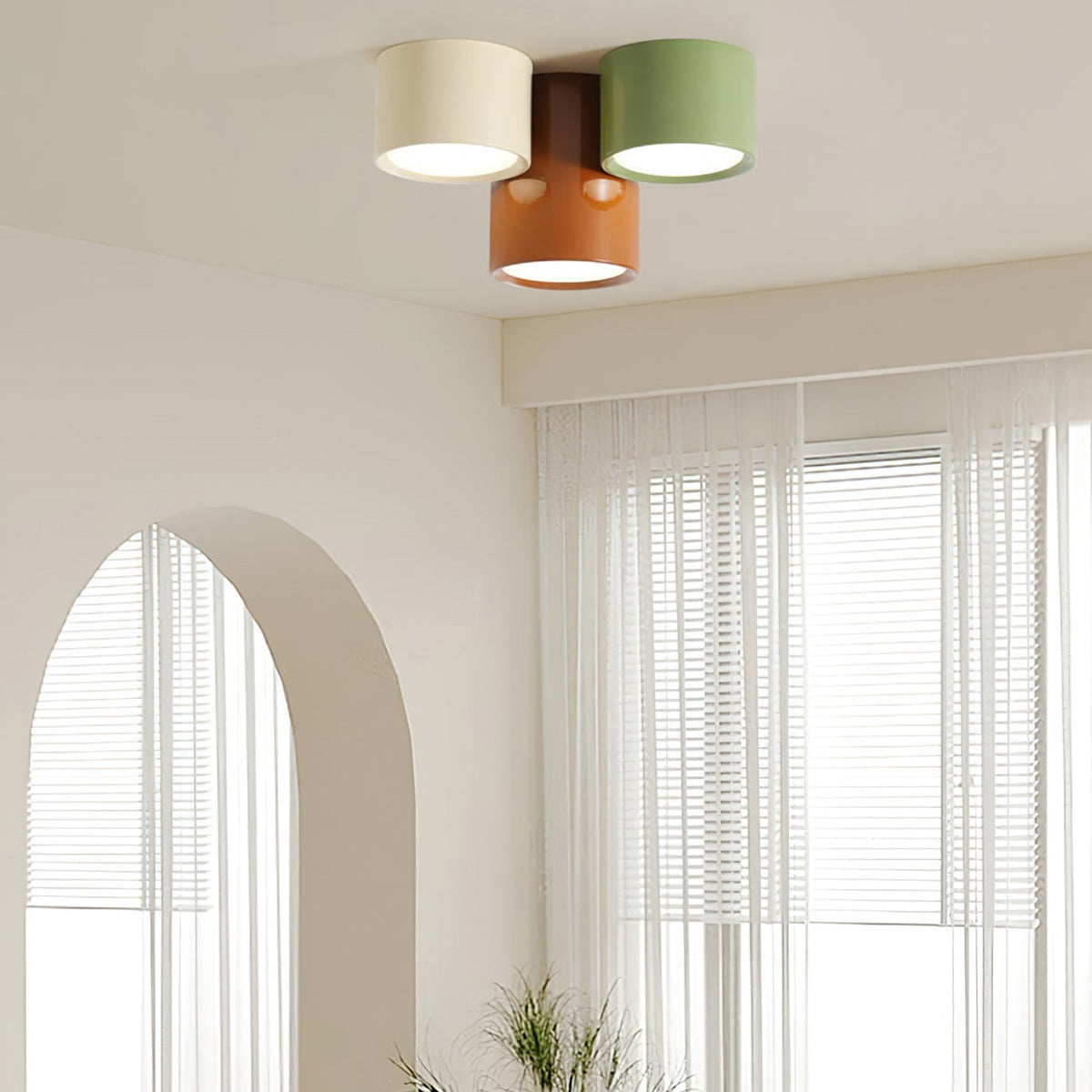 Plafondlamp Set Modern Cilindervorm Gekleurde Combinatie Warm LED Licht voor Slaapkamer Hal Kinderkamer | Sulvida