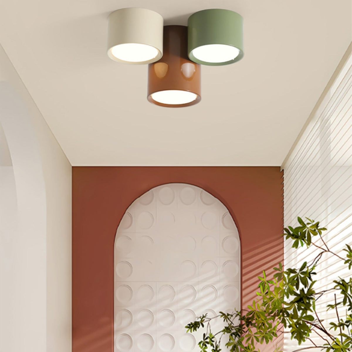 Plafondlamp Set Modern Cilindervorm Gekleurde Combinatie Warm LED Licht voor Slaapkamer Hal Kinderkamer | Sulvida