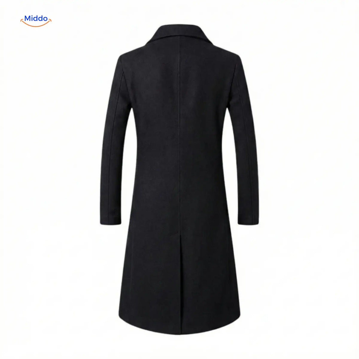 Wollen herencovercoat klassiek knielengte grijs beige donkerbruin gevoerd katoen warm elegant winterjas heren | Sulvida