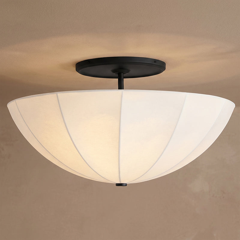 Plafondlamp Plissé Stof met Metalen Montuur Goud Zwart Wit voor Woonkamer Slaapkamer Eetkamer Design | Sulvida