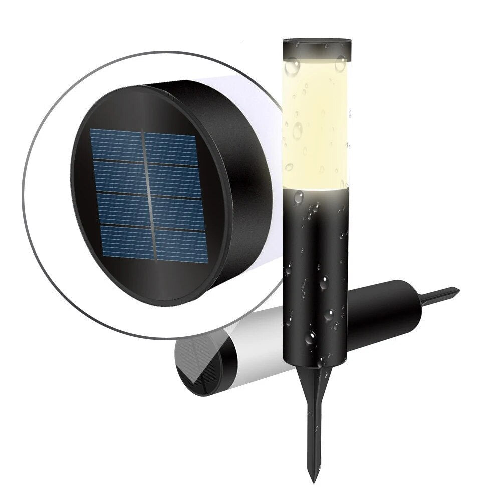 Zonne-energie Tuinlamp RVS Warm & Koel Licht Waterdicht Padverlichting Outdoor Decoratief LED Sfeerverlichting | Sulvida