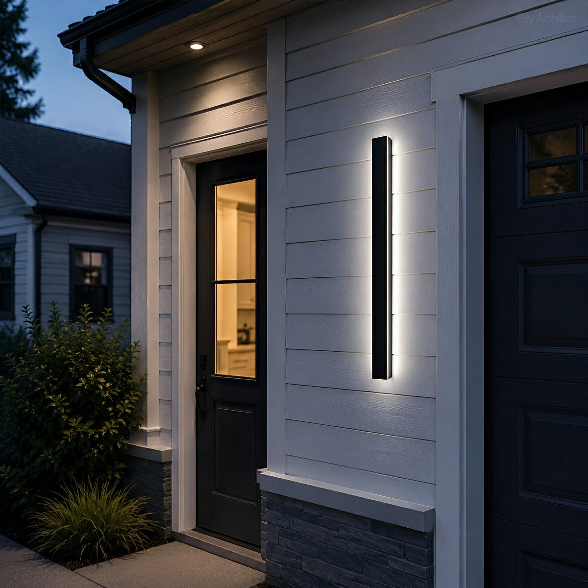 LED Buitenwandlamp Zwart Waterdicht IP65 Smal Design Modern Tuinverlichting Energiezuinig 485 Lumen Gevel | Sulvida