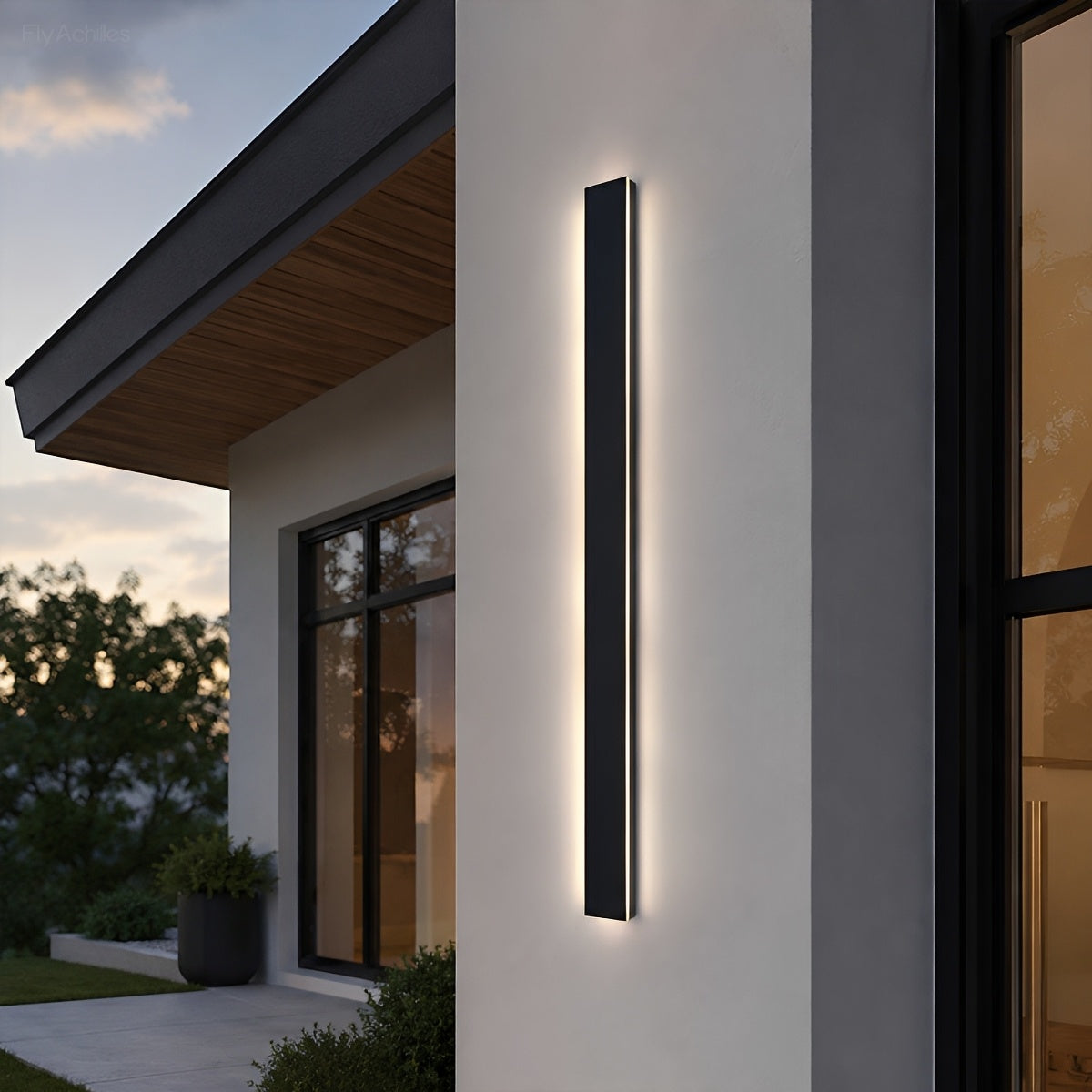 LED Buitenwandlamp Zwart Waterdicht IP65 Smal Design Modern Tuinverlichting Energiezuinig 485 Lumen Gevel | Sulvida