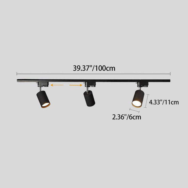 Railspotverlichting tubular flush-mount 3-5 spots verstelbaar wit zwart goud modern plafond woonkamer keuken | Sulvida