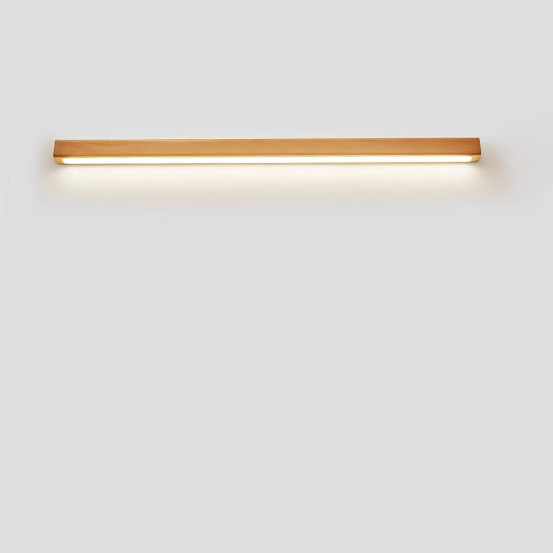 Houten wandlamp LED 60-180 cm bruin rechthoekig modern design sfeerverlichtingen wandverlichting interieur | Sulvida