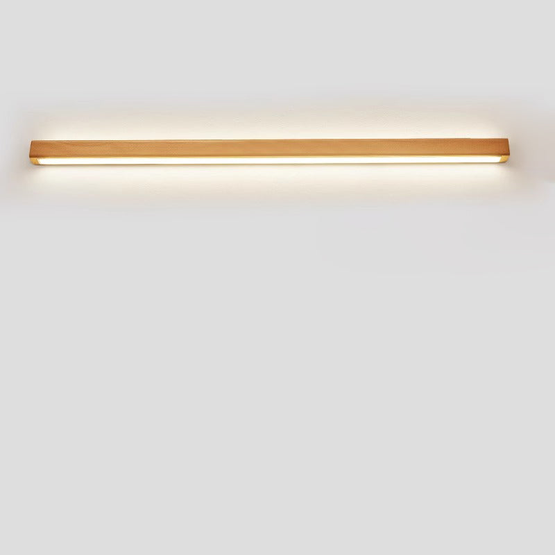 Houten wandlamp LED 60-180 cm bruin rechthoekig modern design sfeerverlichtingen wandverlichting interieur | Sulvida